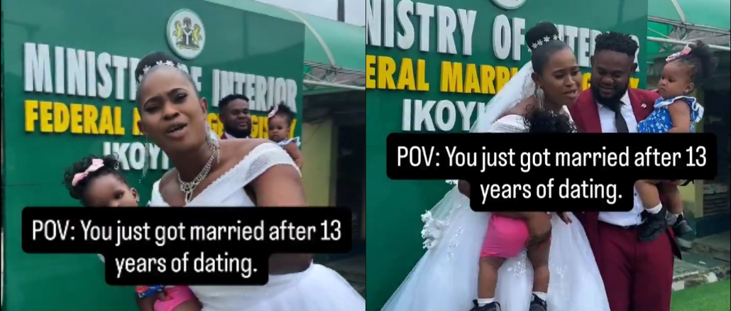 Lady Rejoices As Longtime Partner Marries Her After 13 Years Together