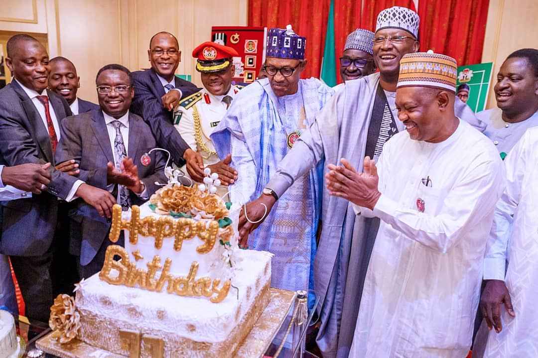 "They'll say the cake is N400M" Nigerians tease Buhari over his