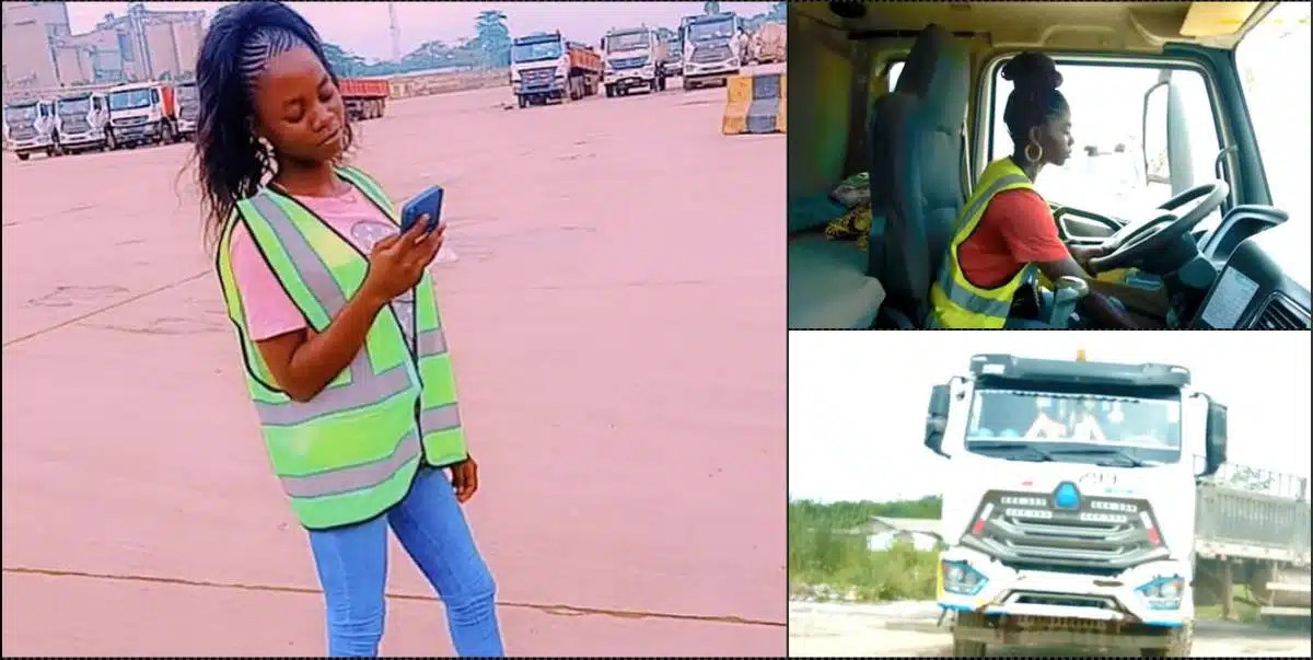 "I can't drive a car" — 22yearold female truck driver shares