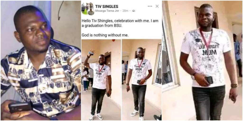 Fresh Benue State University graduate who went viral over controversial