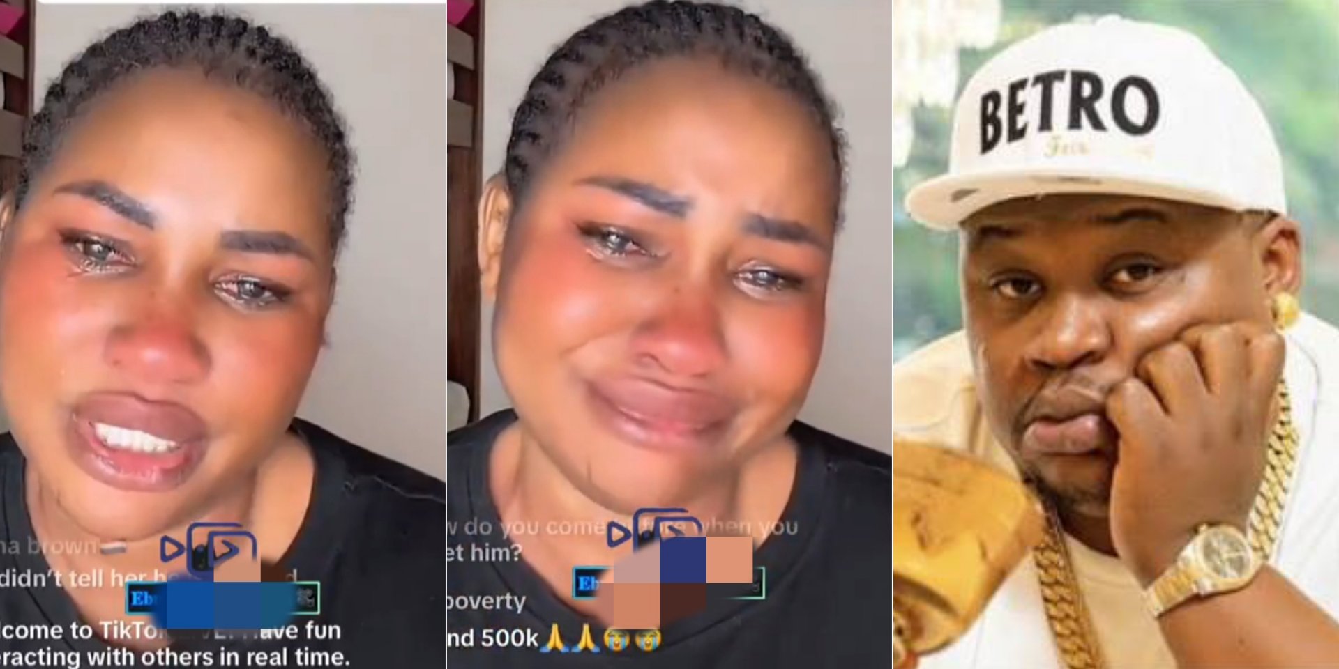 “I’m tired” – Cubana Chief Priest’s alleged baby mama tears up
