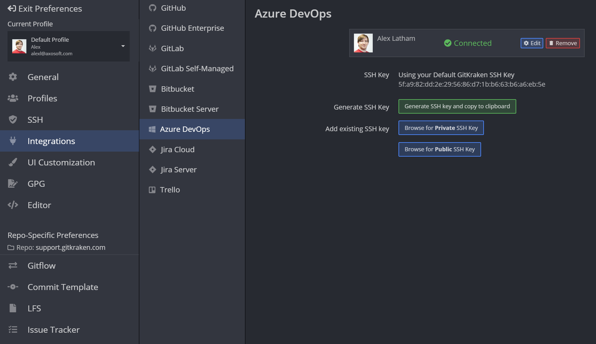 Azure DevOps Integrations Using Azure DevOps with GitKraken Git GUI