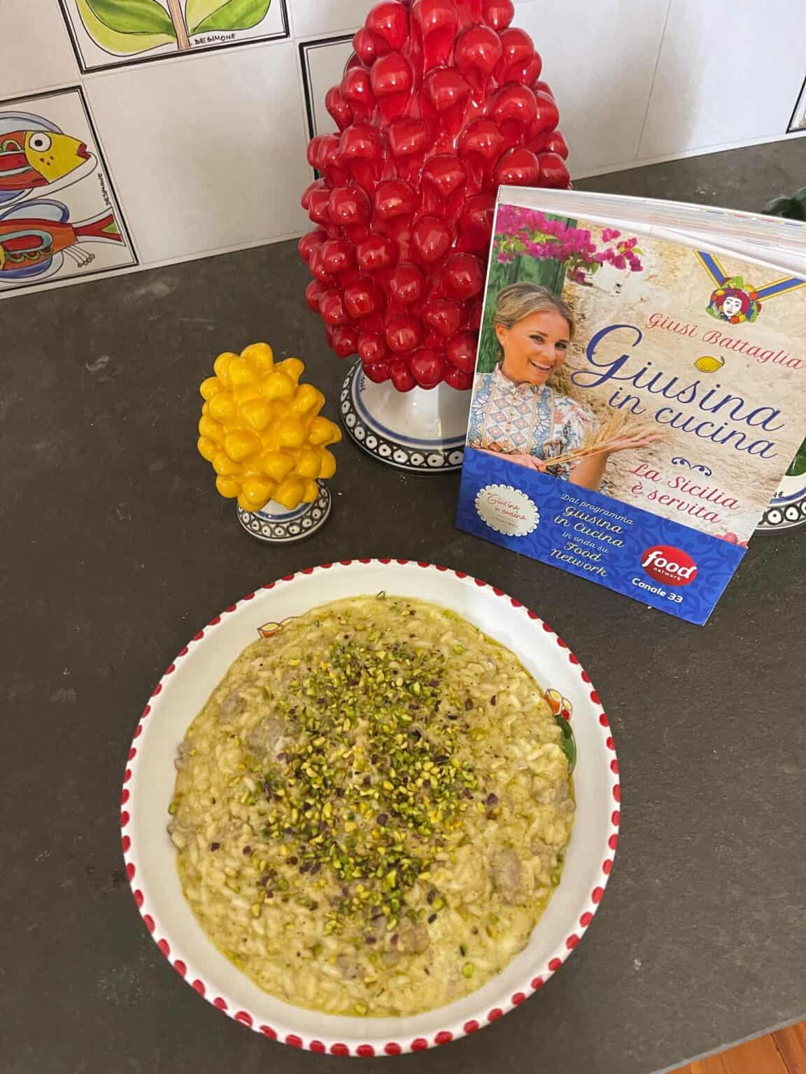 Risotto con burrata salsiccia e pistacchi Ricetta di Giusina in Cucina