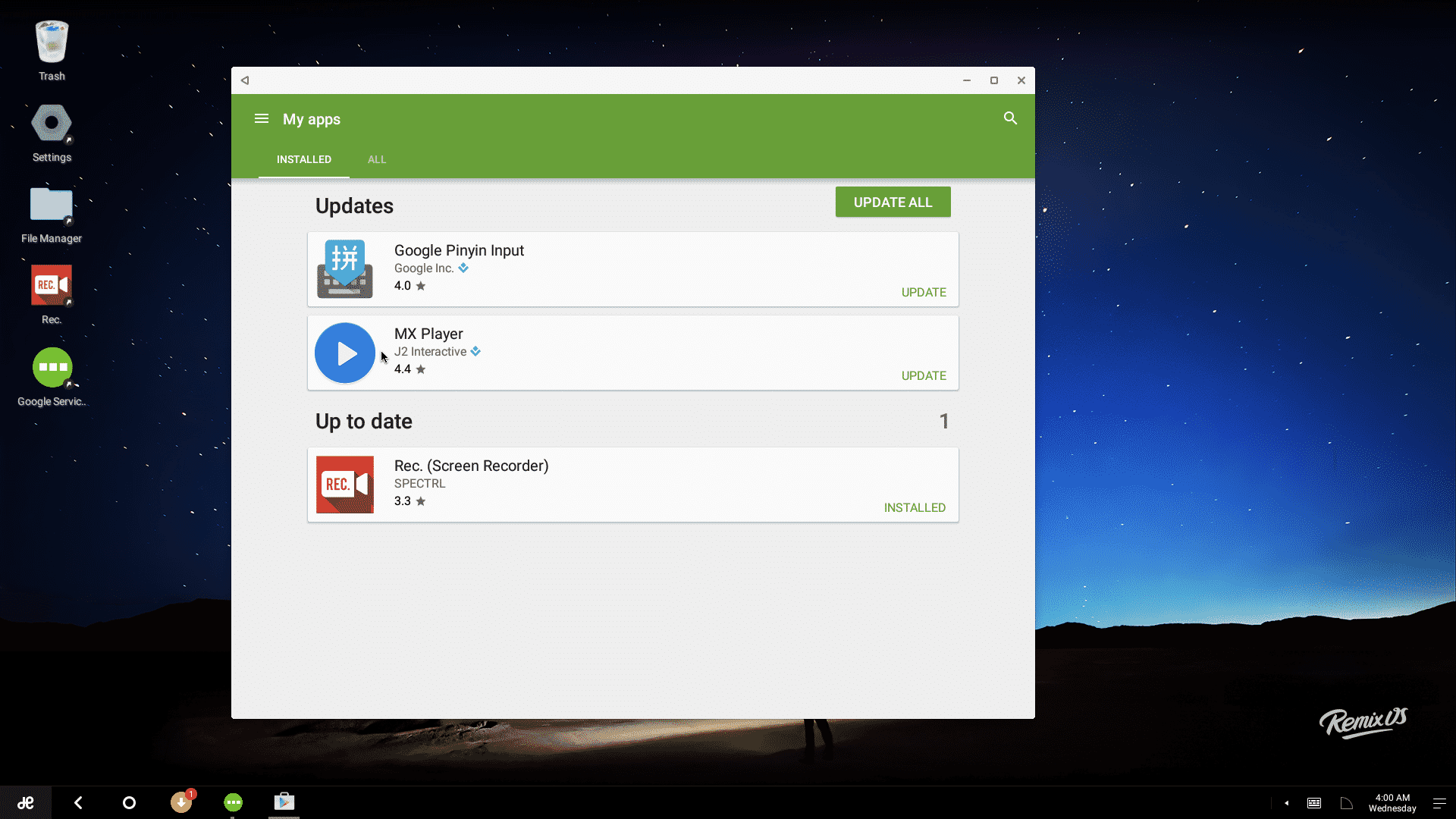Install Google Service and Google Play, Gmail, Gapps on