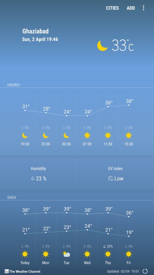 Download Galaxy S8 Weather APP For Samsung Devices (Flashable ZIP)