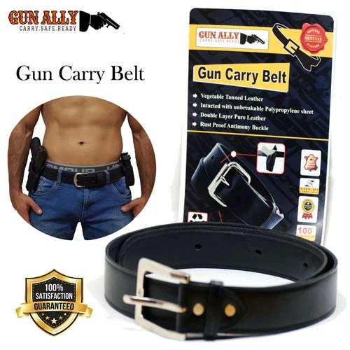 GunAlly Tactical Heavy Duty Leather Gun Carry Belt Gizmoway