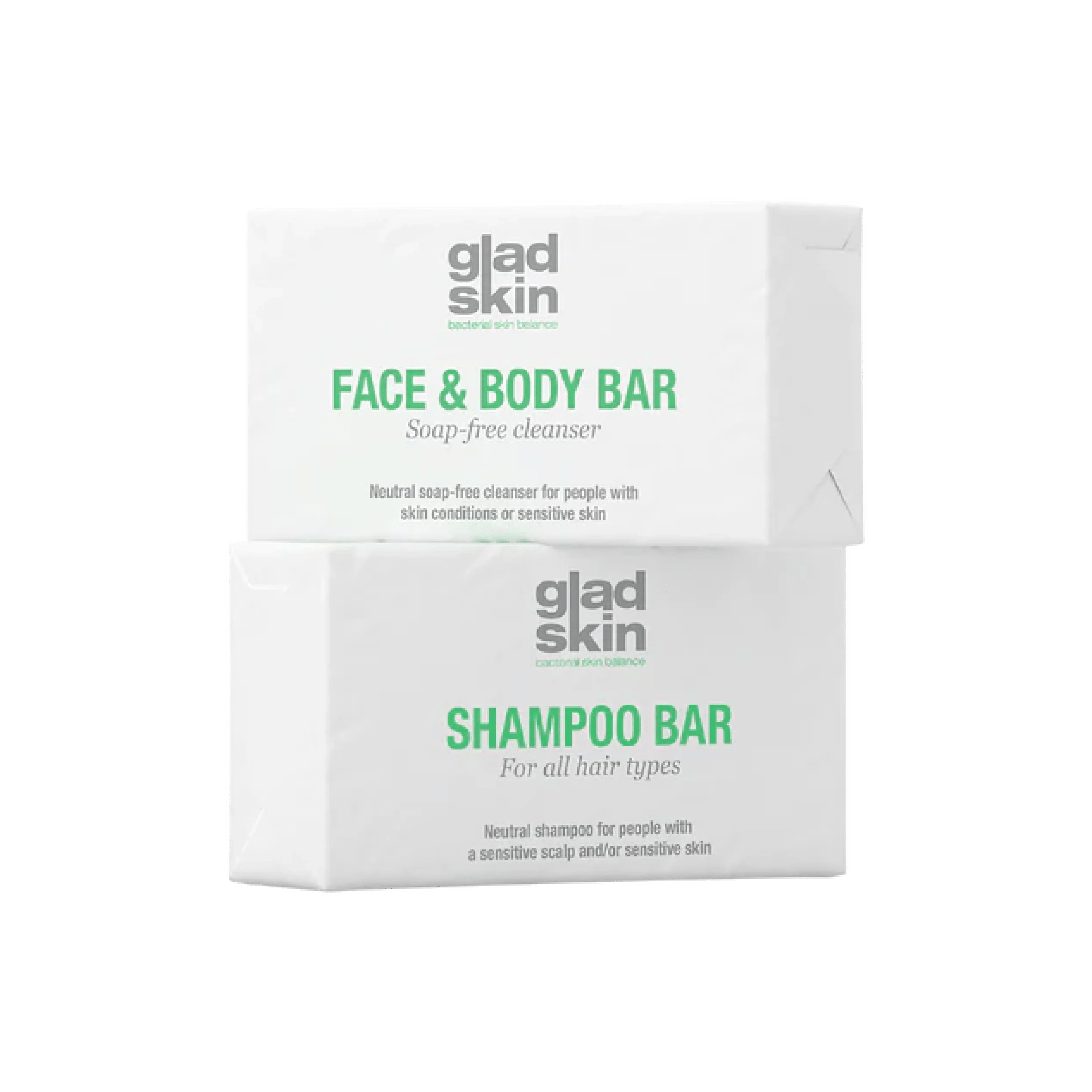 Shower Set mit Shampoo Bar und Face & Body Bar Gladskin