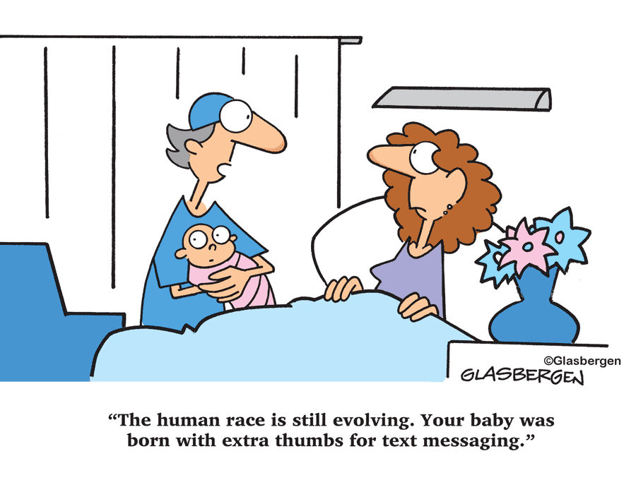 Cartoons About Texting / Text Messages Glasbergen