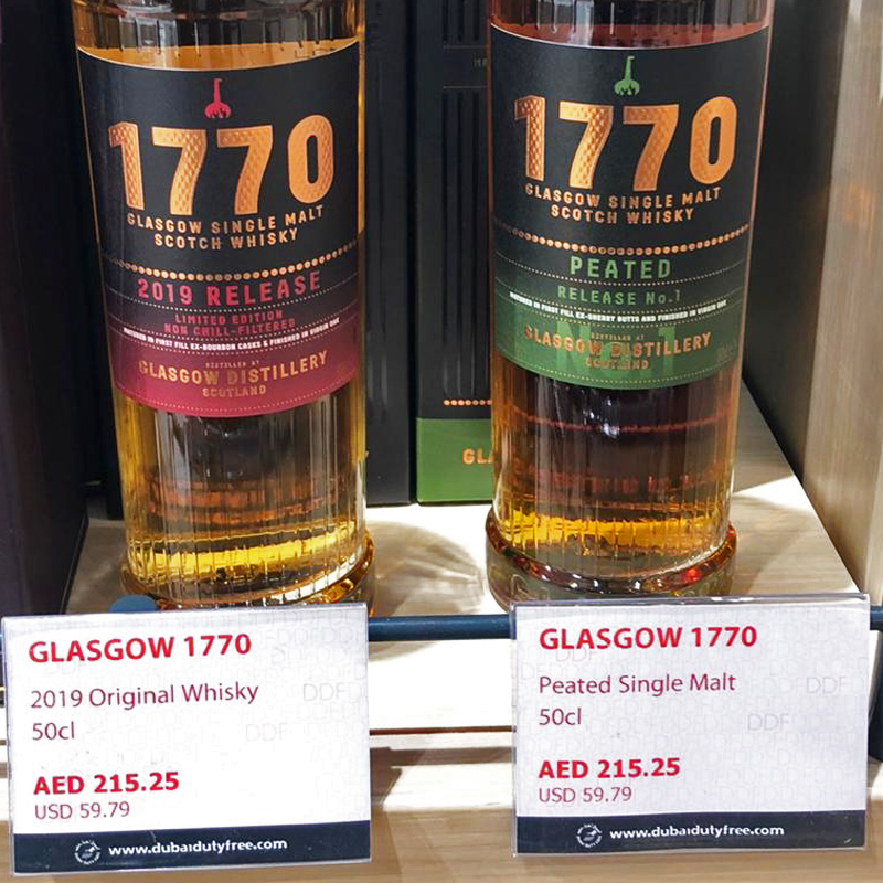 Glasgow 1770 Single Malt Whisky Takes Off Soaring into Dubai Duty Free