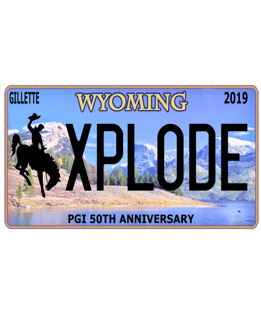 PGI Wyoming License PlateXPLODE Glass House Store