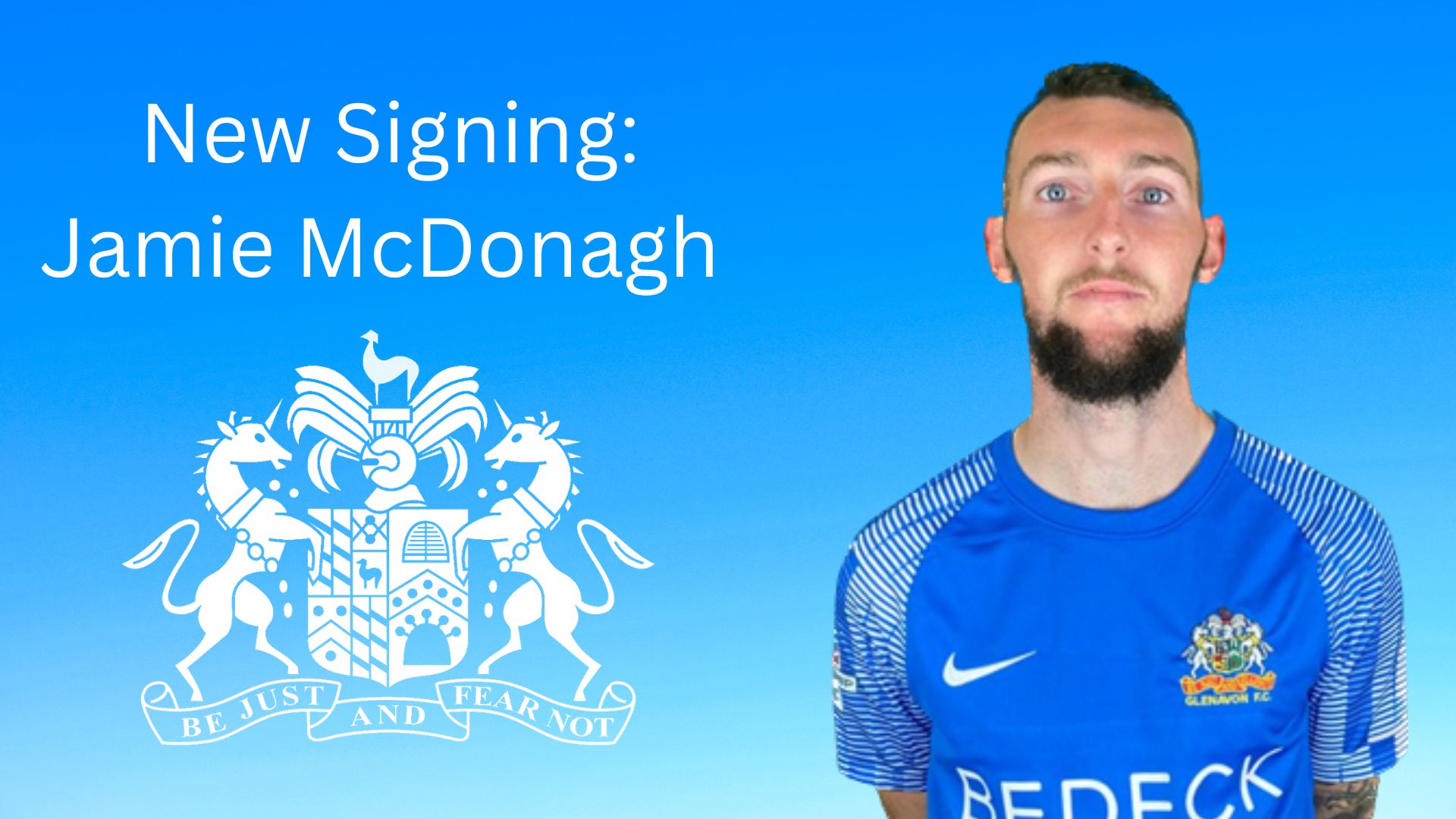 Jamie McDonagh Loan Signing Glenavon Football Club