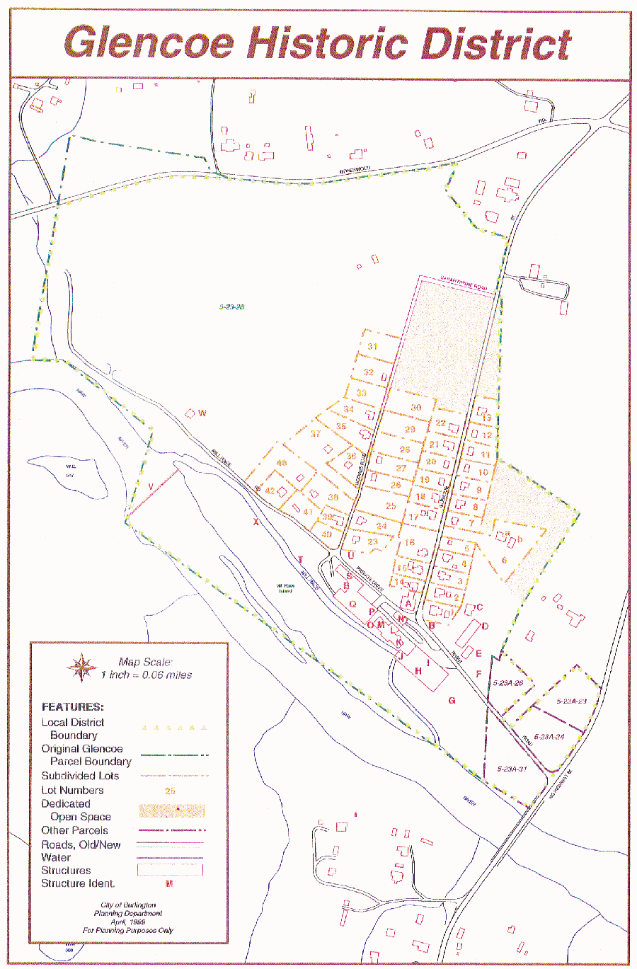 1999 Glencoe Historic District Map