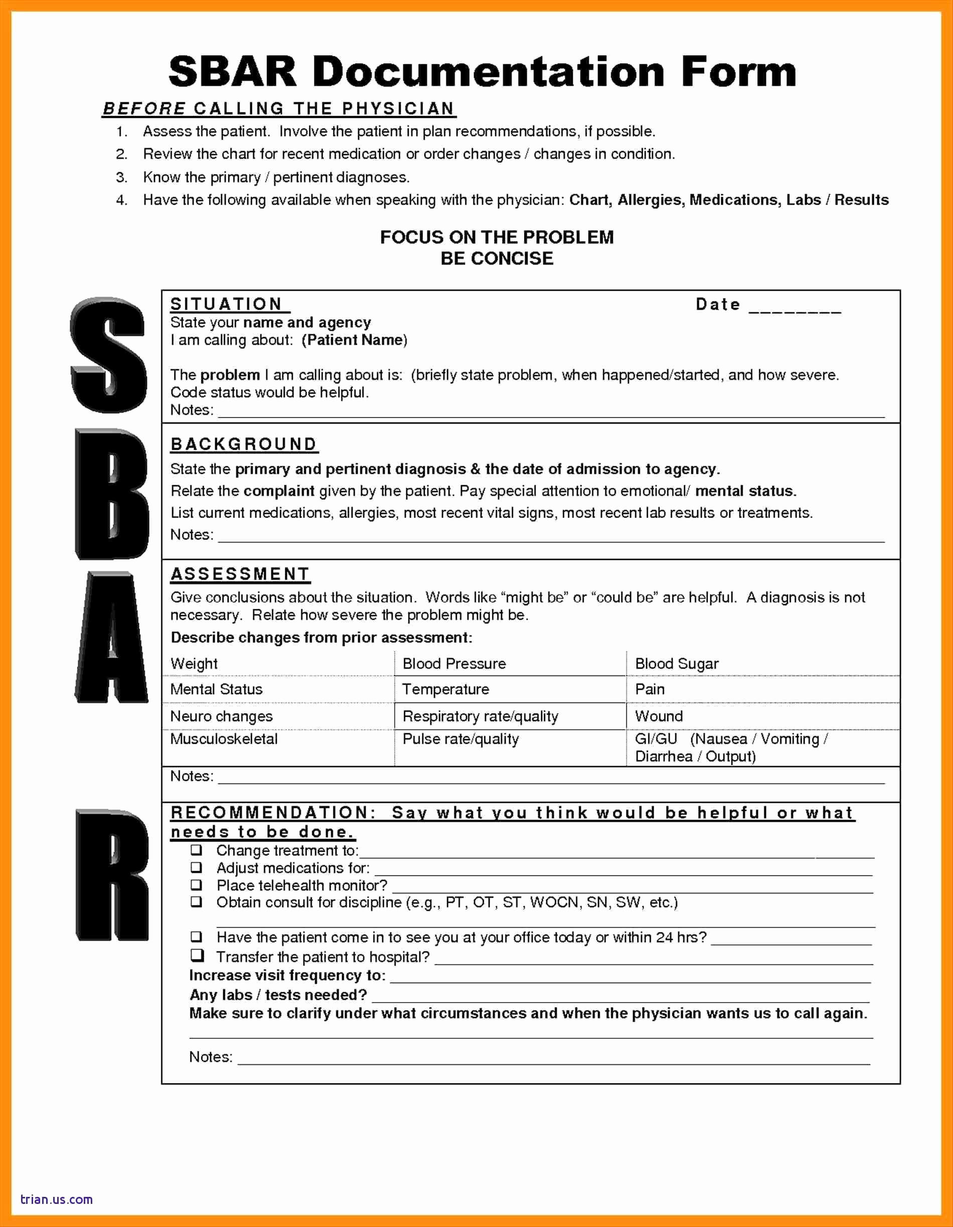 24 Hour Nursing Shift Report Template