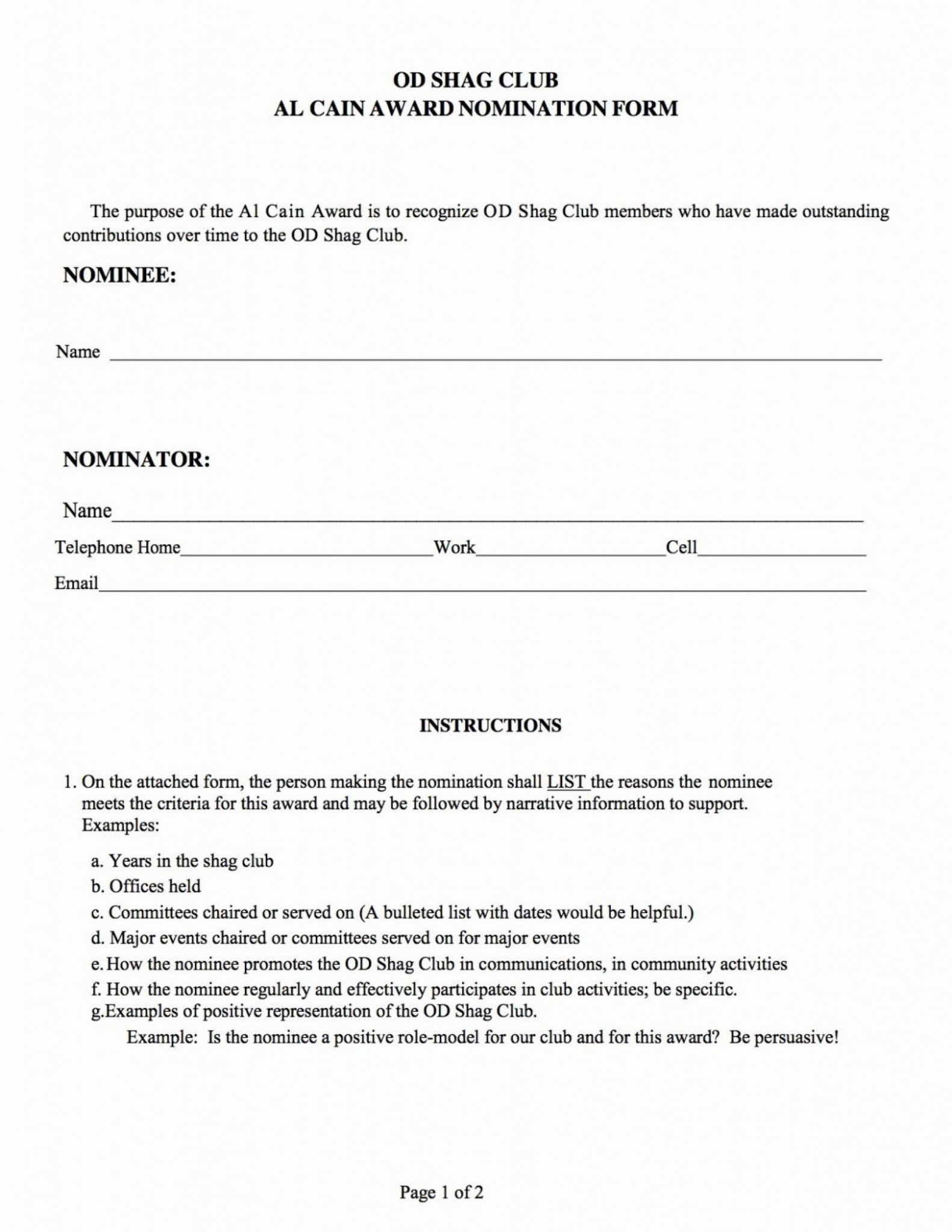 Af form 931 Example Glendale Community