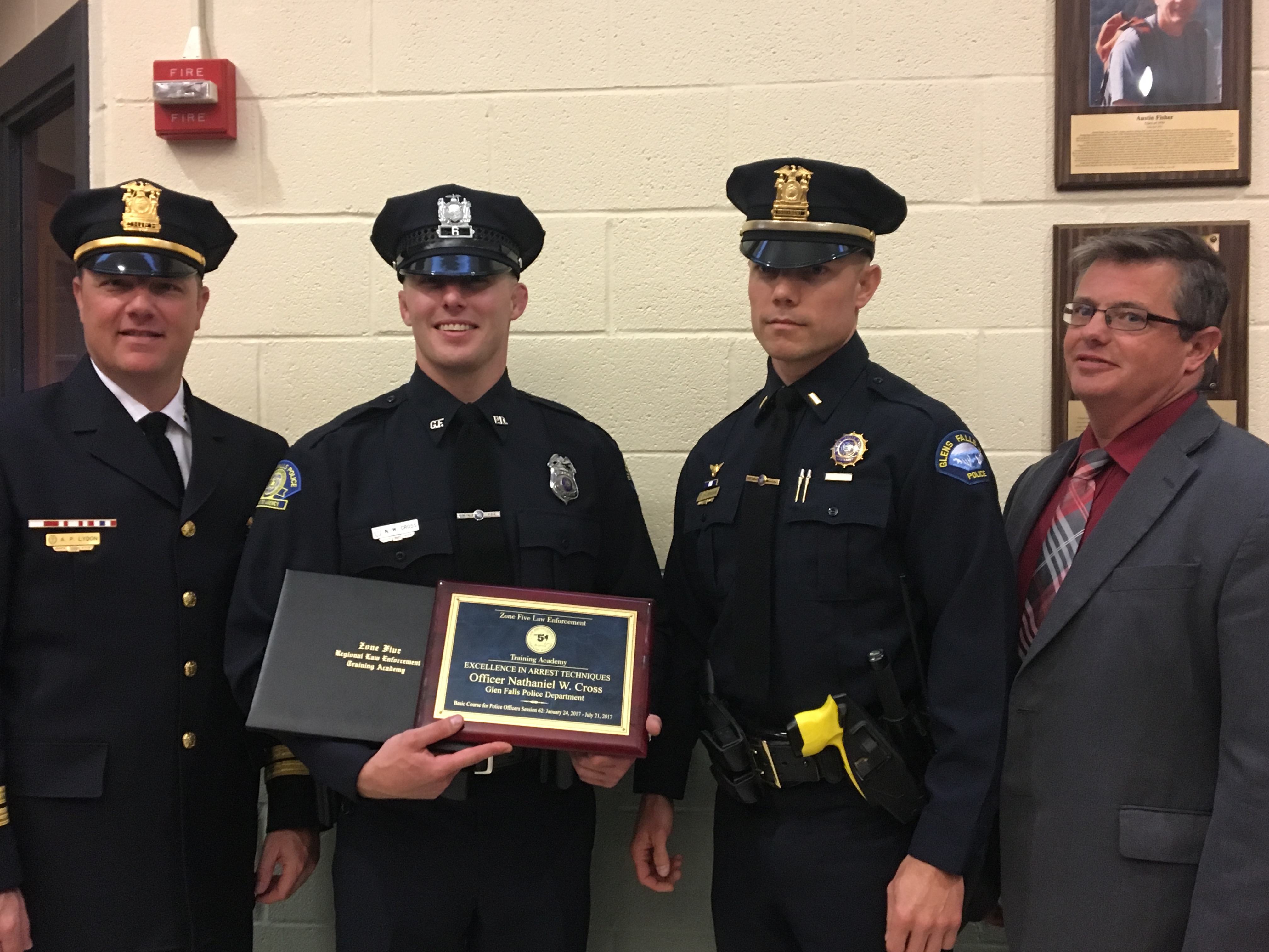 Glens Falls Police Congratulations Officer Cross
