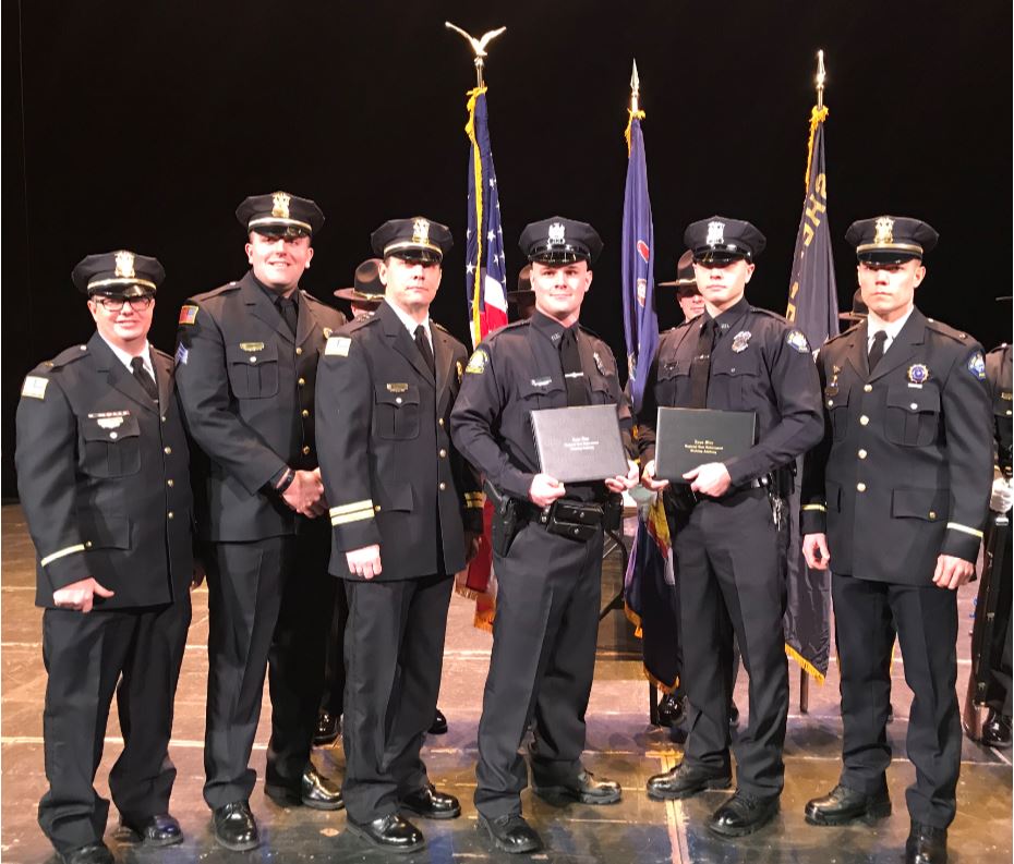 Glens Falls Police Officer Dawson and Officer Neal Graduate Police