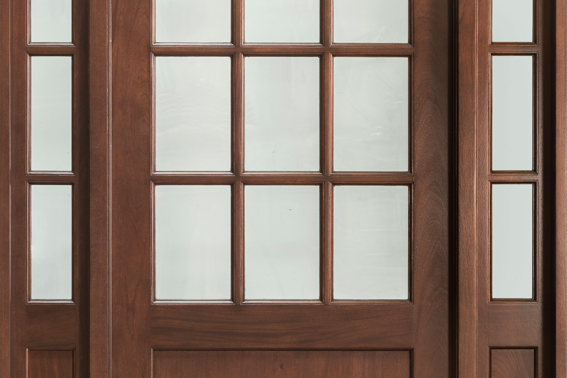 DB801_2SL_TR_CST_MahoganyLight Classic Wood Entry Doors from Doors