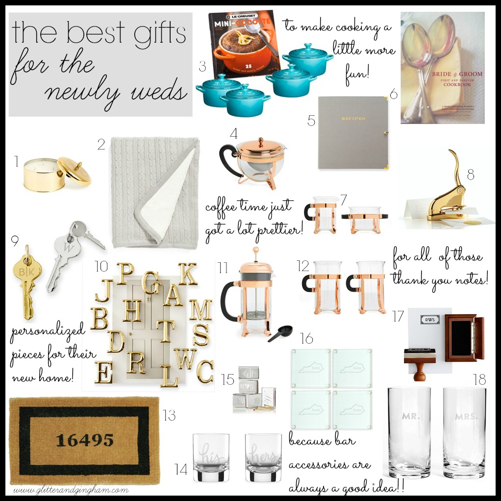 The Best Gifts For Newlyweds Glitter & Gingham