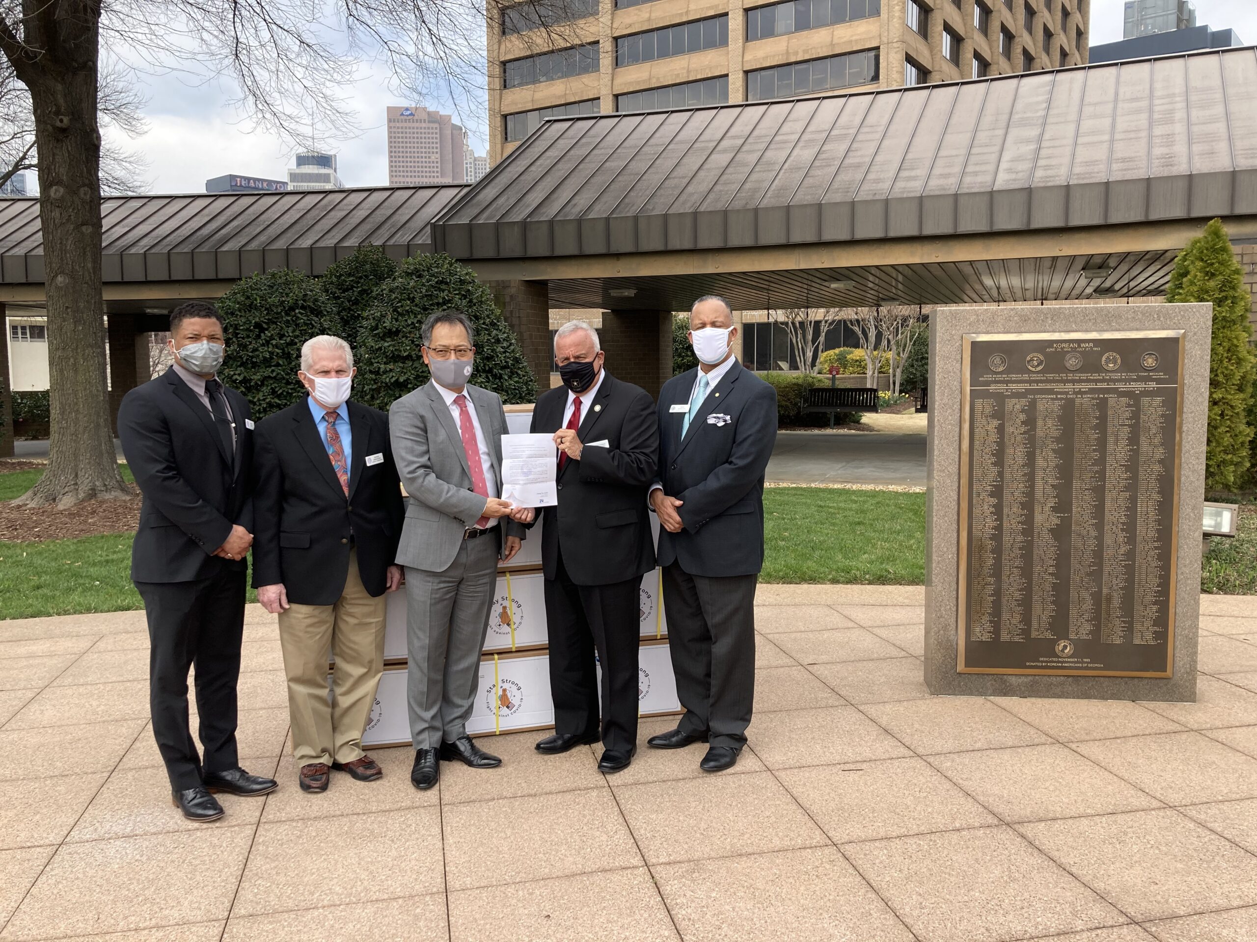 Korean Consulate Donates 10,000 Masks to War Vets to Fight COVID19