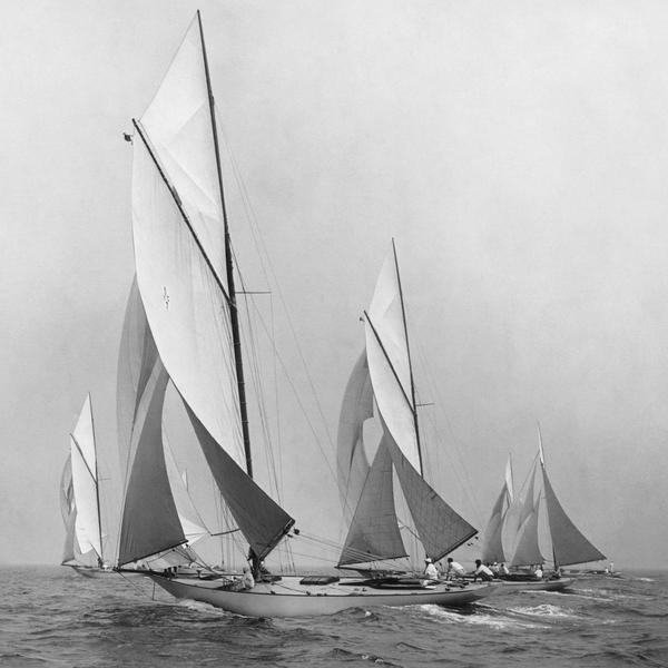 Edwin Levick Sailboats Sailing Downwind, 1920 Art Print Global Gallery