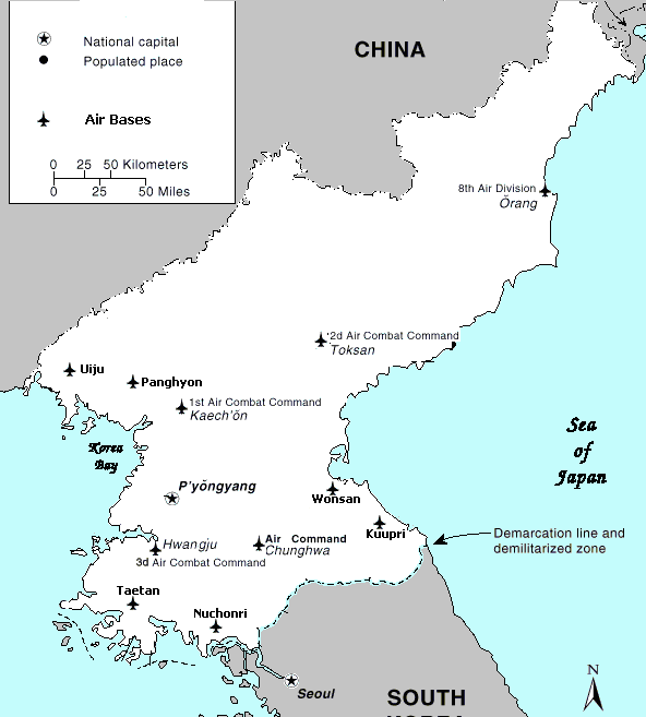 Air Force Bases South Korea Map Us Military Bases In Korea Map