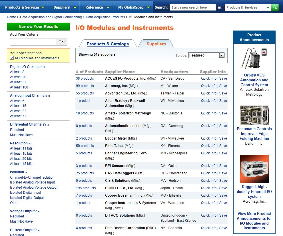  GlobalSpec Media Solutions