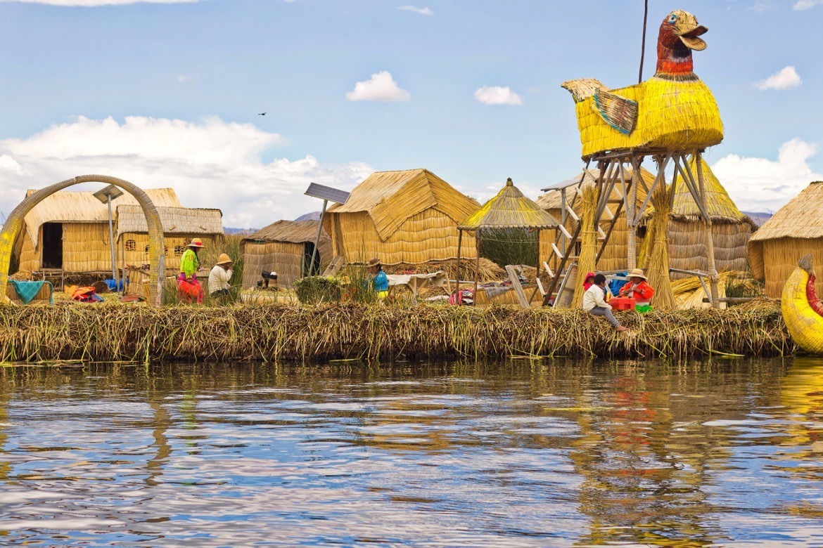 A village made of reeds Visiting the Uros floating islands in Peru