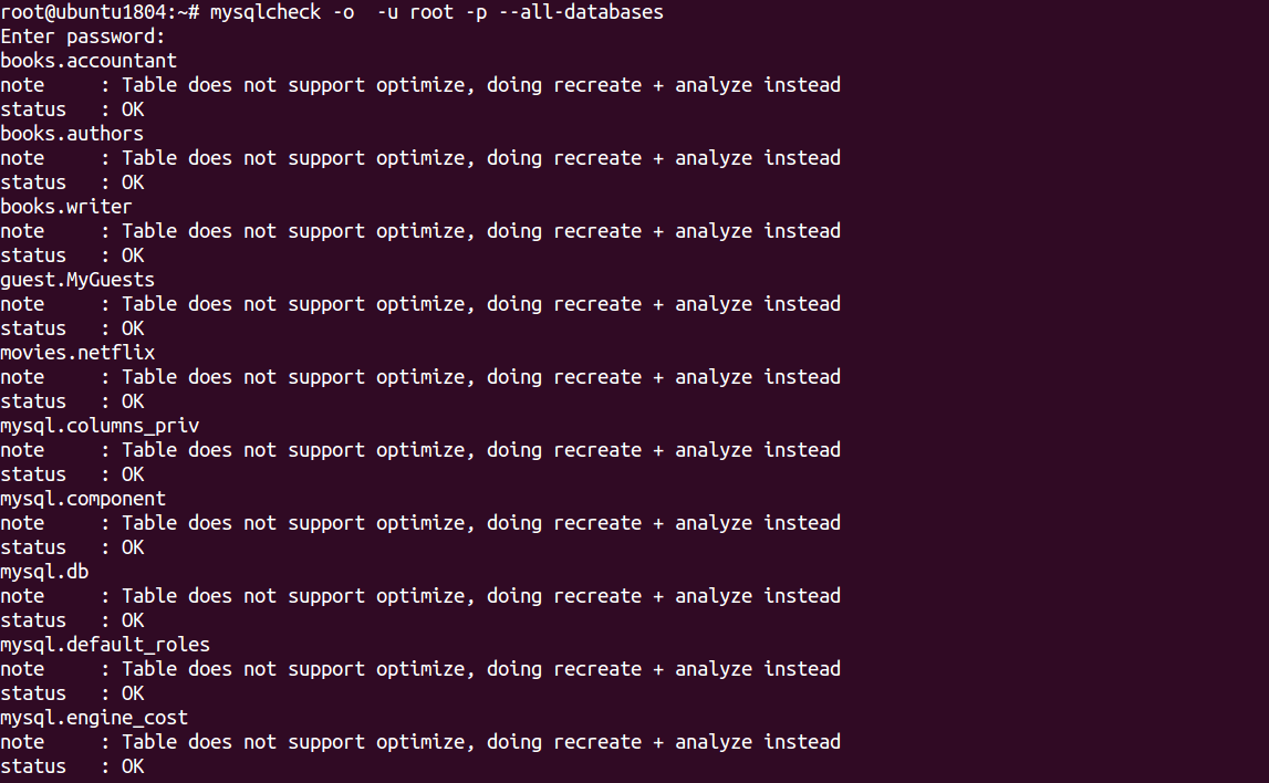 How to check and repair MySQL Databases Globo.Tech