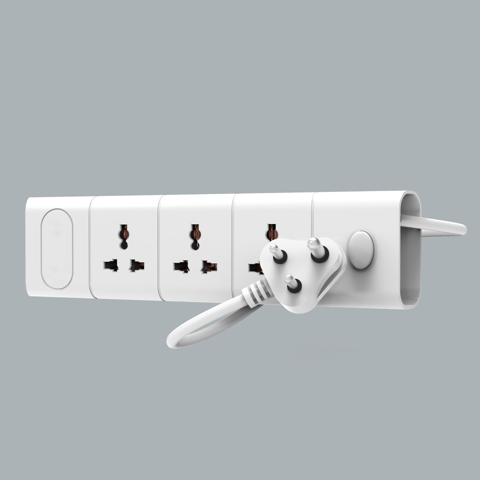 6A 3 Way Power Socket Extension Board Glorioustoshi