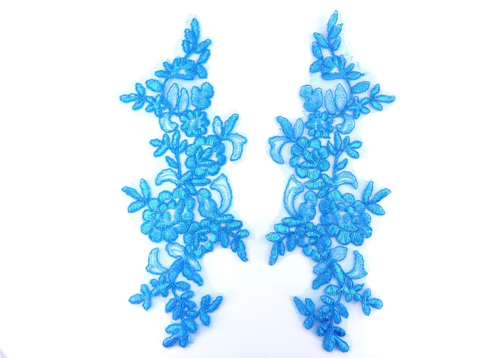 Metallic, Embroidered Applique Appliques with Embroidery for Sale