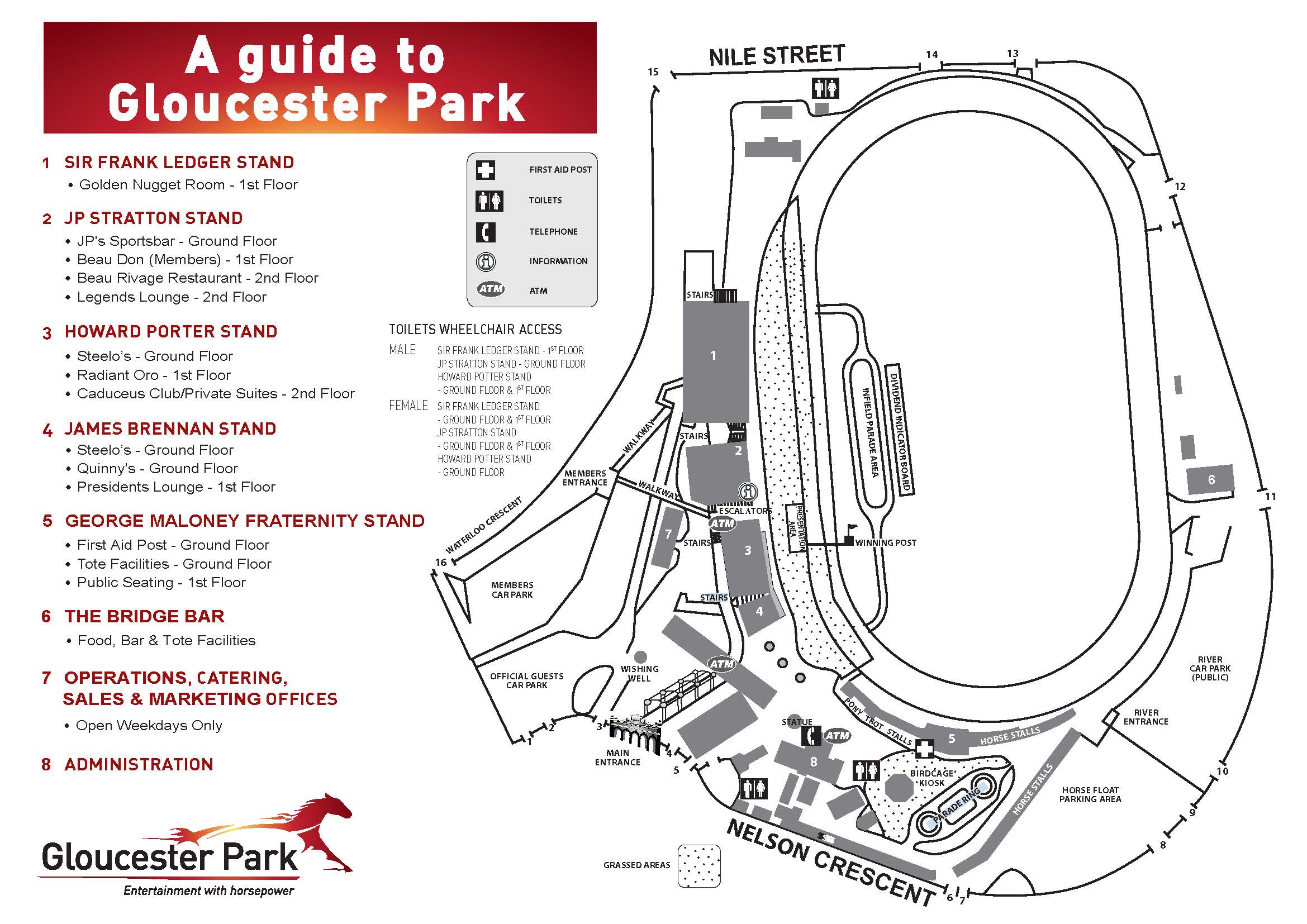 Map of Gloucester Park Gloucester Park Harness Racing