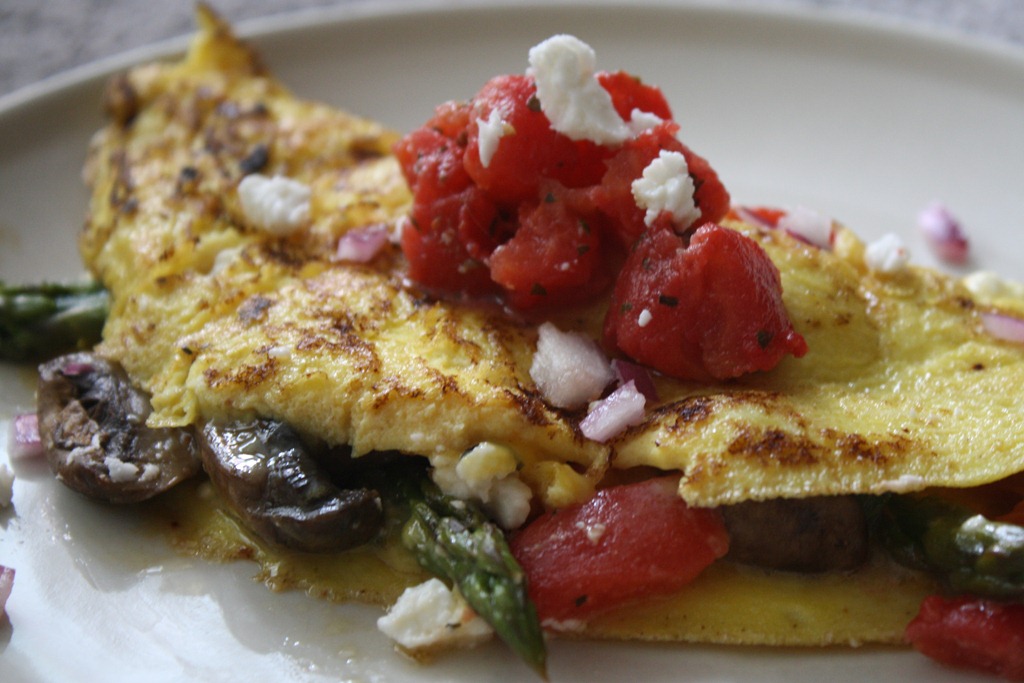 Cheesy Asparagus Omelette Glow Kitchen