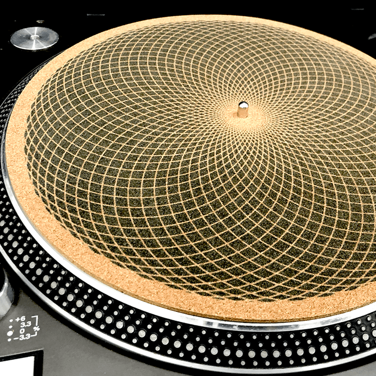 SACRED Net Cork Slipmat using sublimation print by Glowtronics