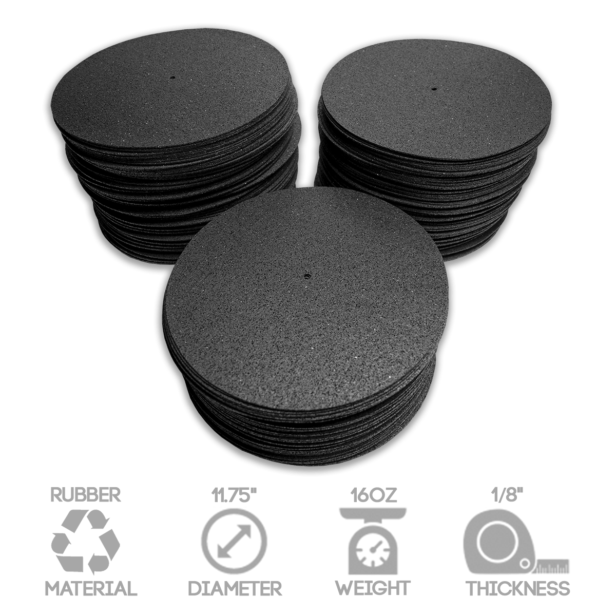 Blank Slipmats Glazed Bottom 12inch, 16oz slipmats by Glowtronics