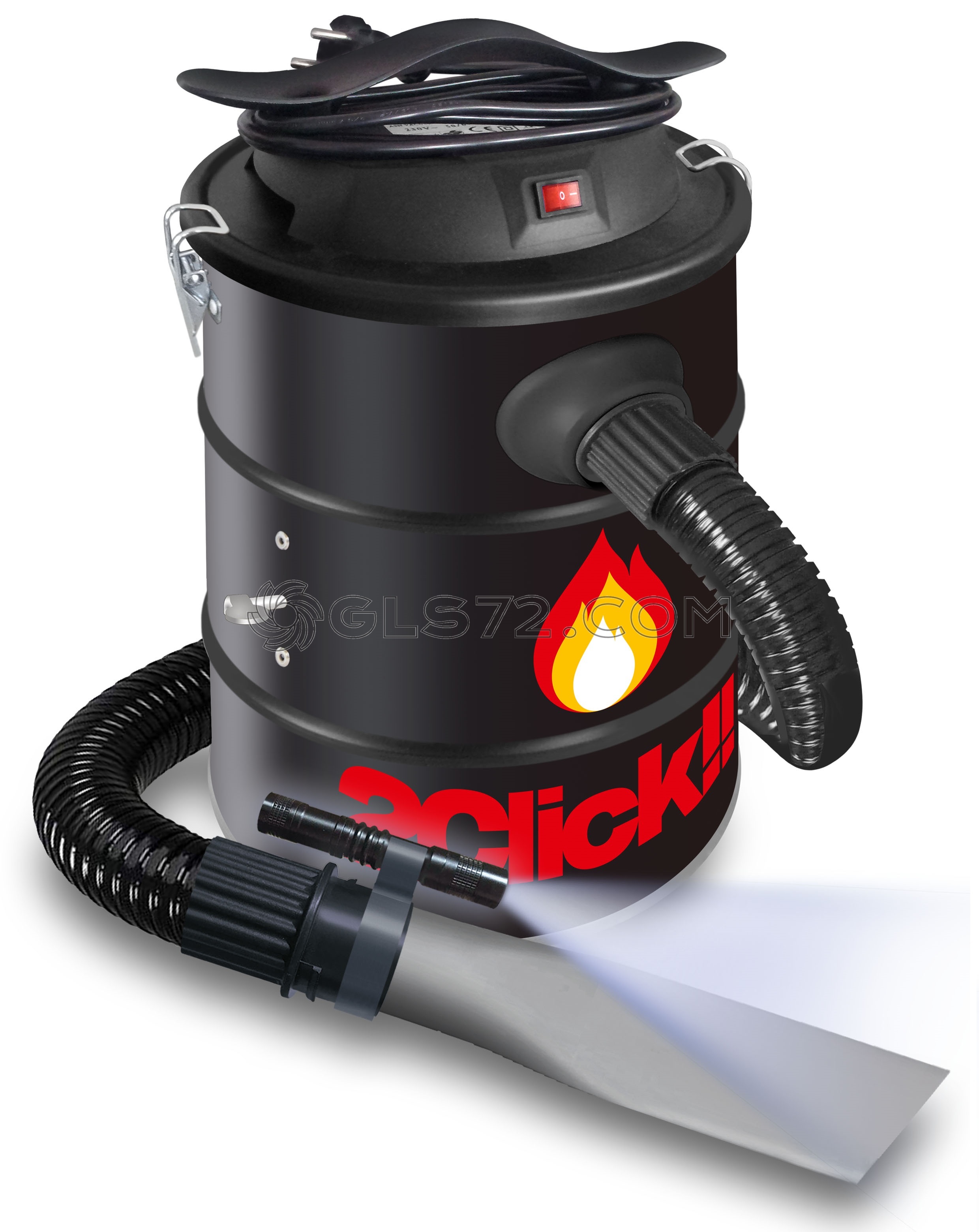 230V FIREPLACE ASH VACUUM CLEANER 20L LED LIGHT 1000W FIRE & BOX 2CLICK