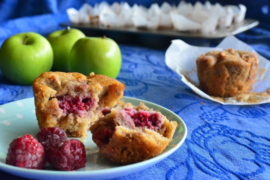 Glutenfree apple and raspberry muffins Glutenfree Lunchboxes