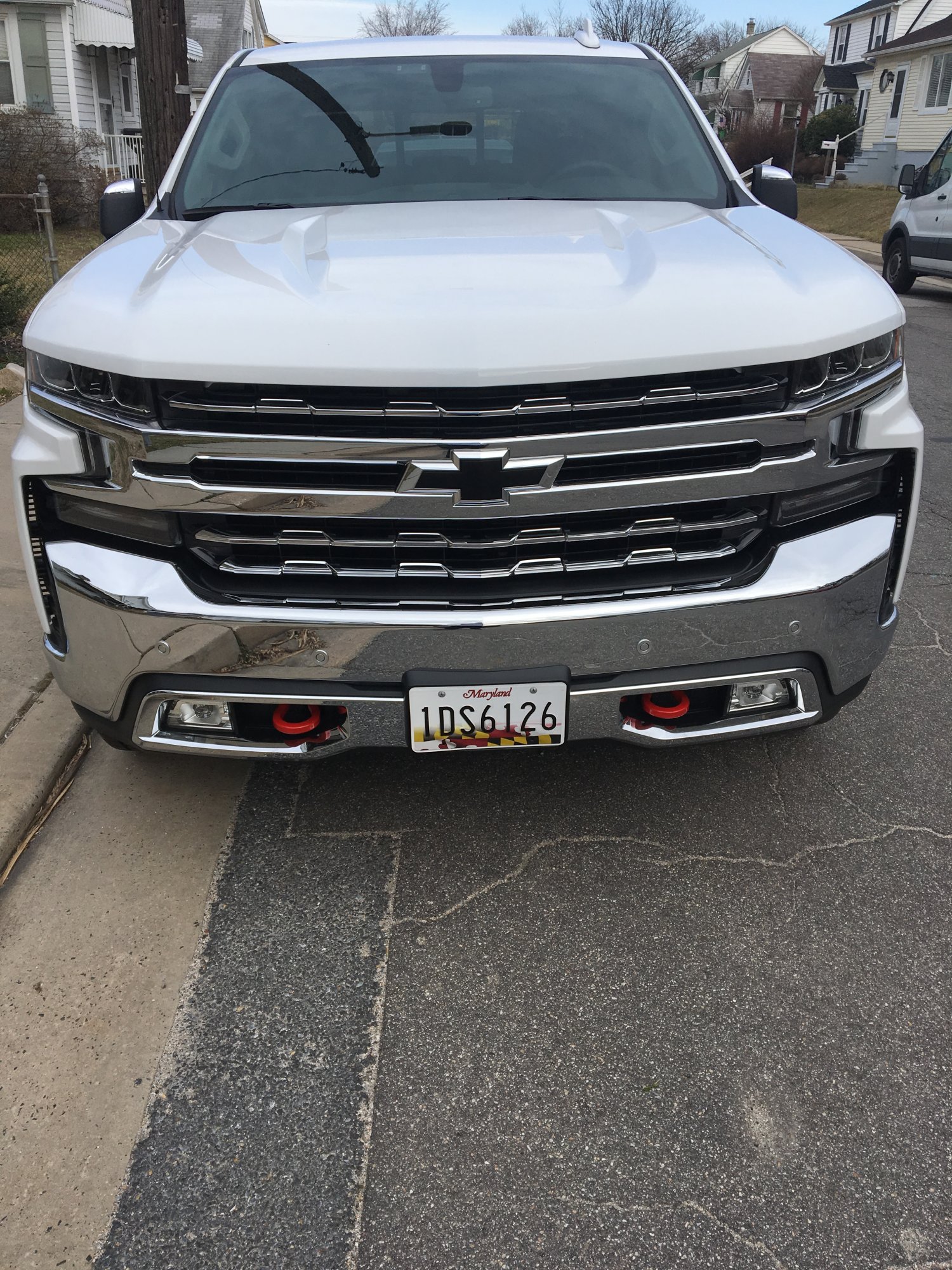 Red tow hooks 20192025 Chevy Silverado & GMC Sierra Mods
