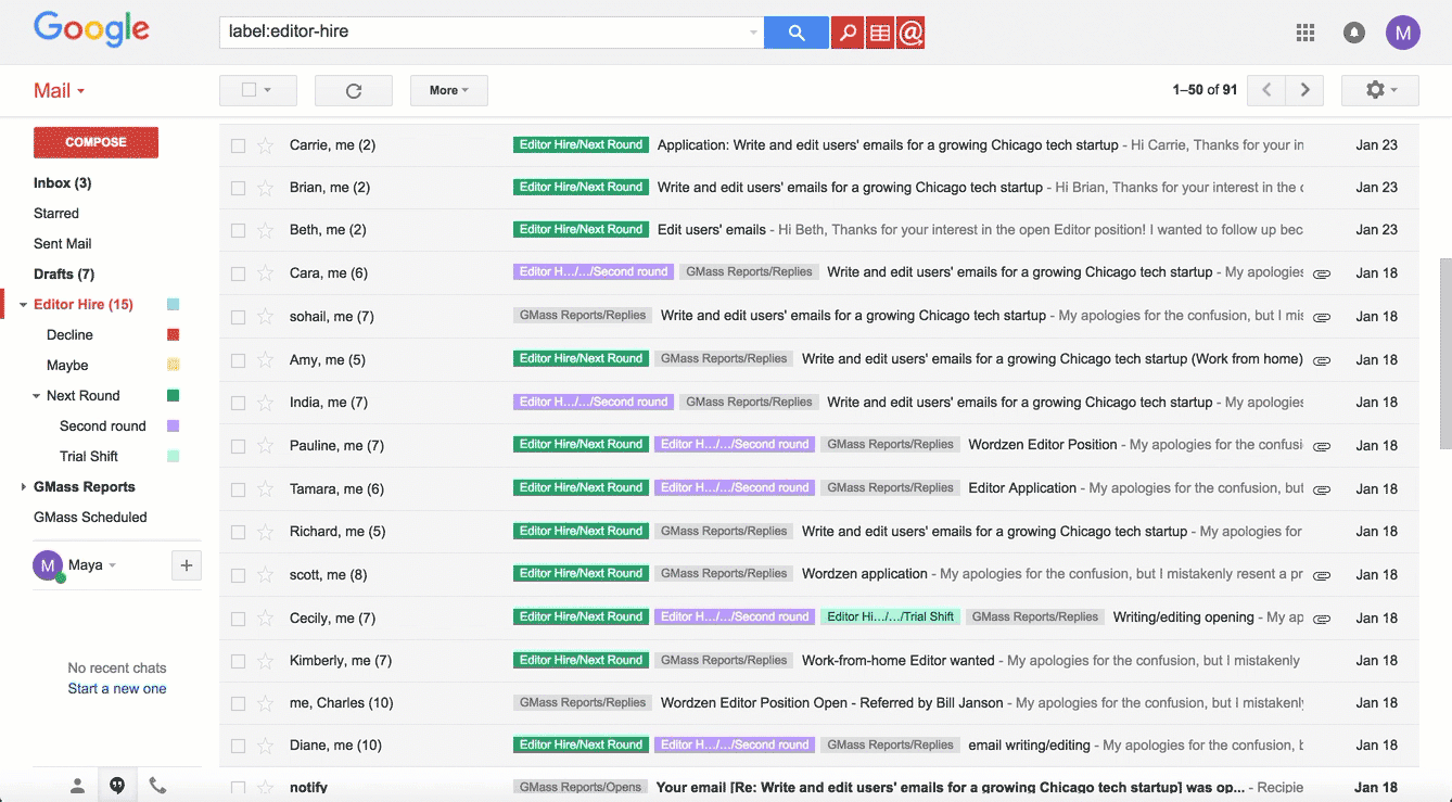 Using Gmail to easily manage responses to Craigslist ads