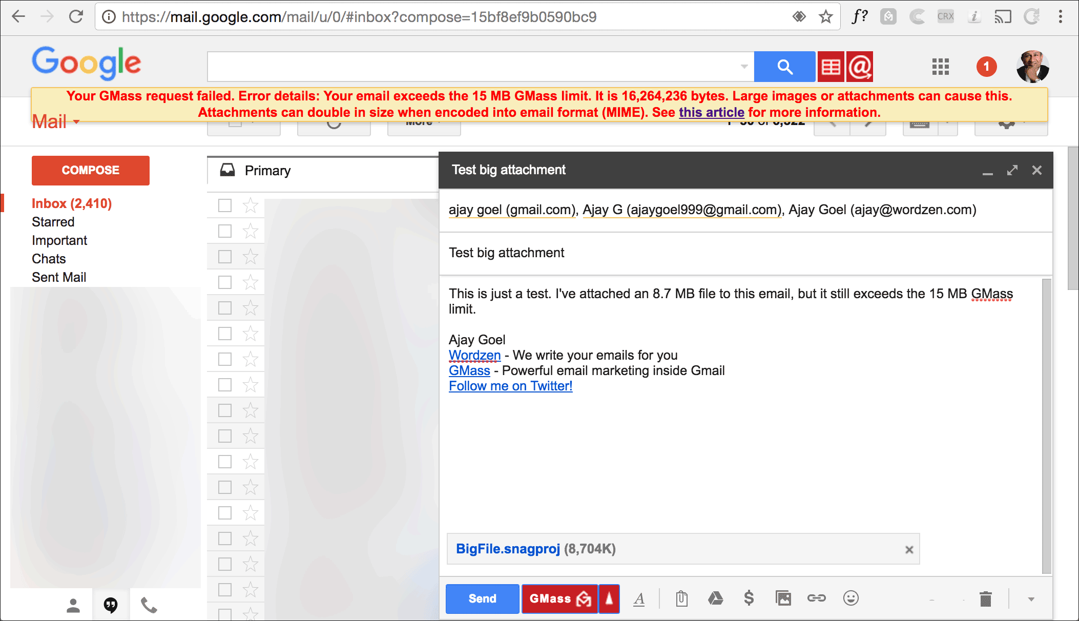 Understanding the email size limit