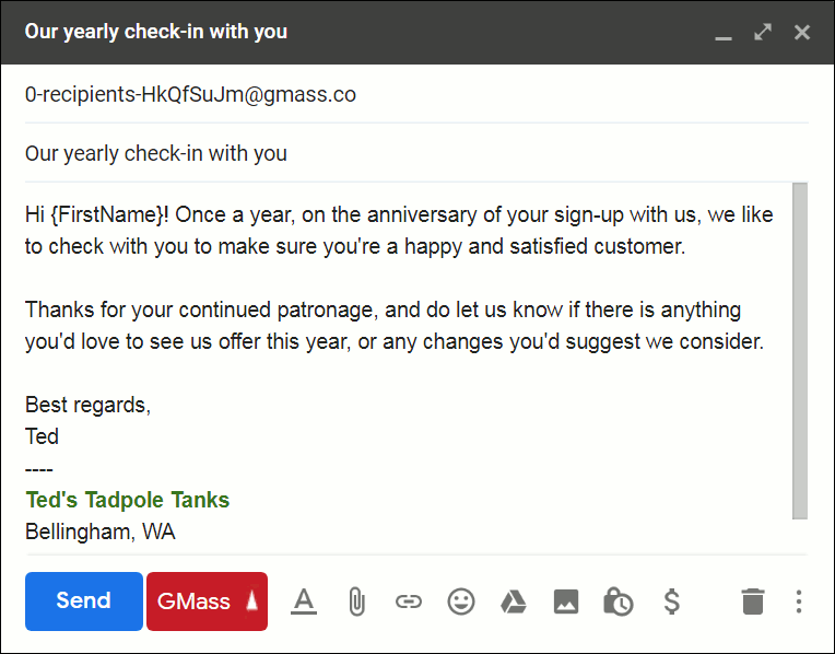 How to send emails to different people on different days
