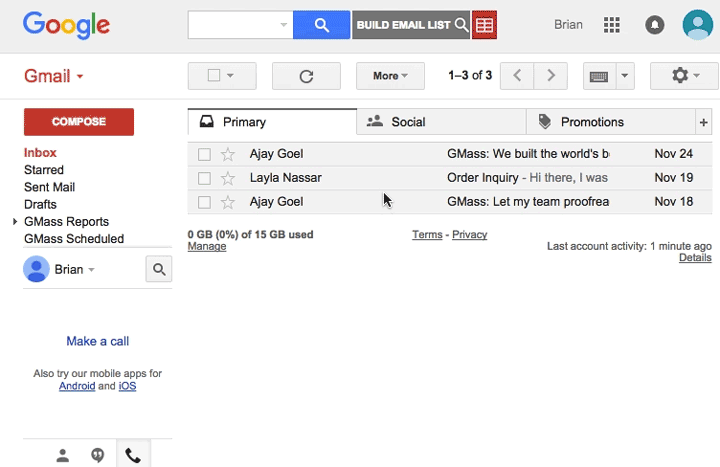 GMass Gmail mail merge, mass email, and follow up email service