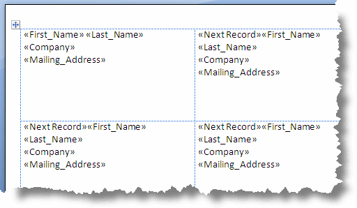 Mail merge labels with Microsoft Office