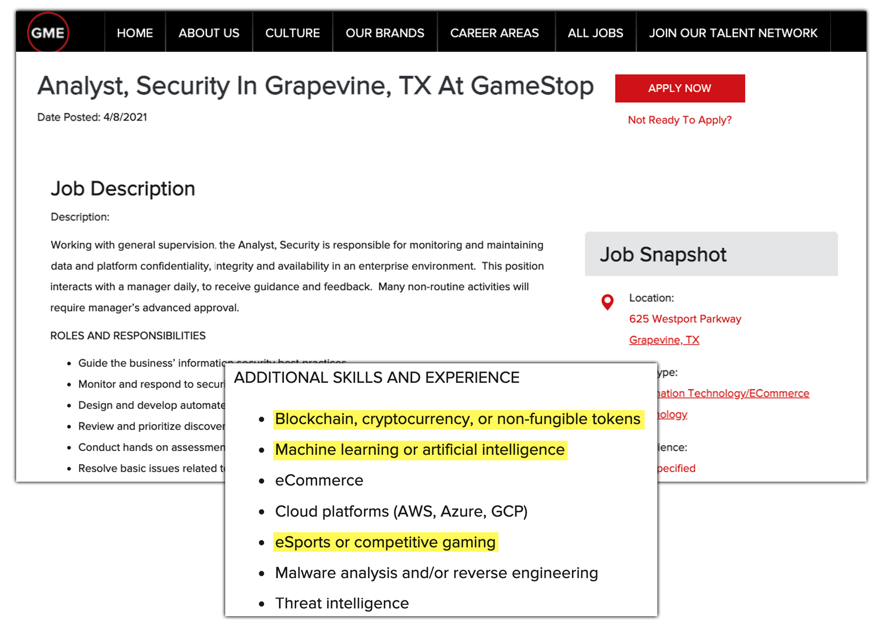 GameStop Flirting with Blockchain, Crypto, and NFTs GameStop Due