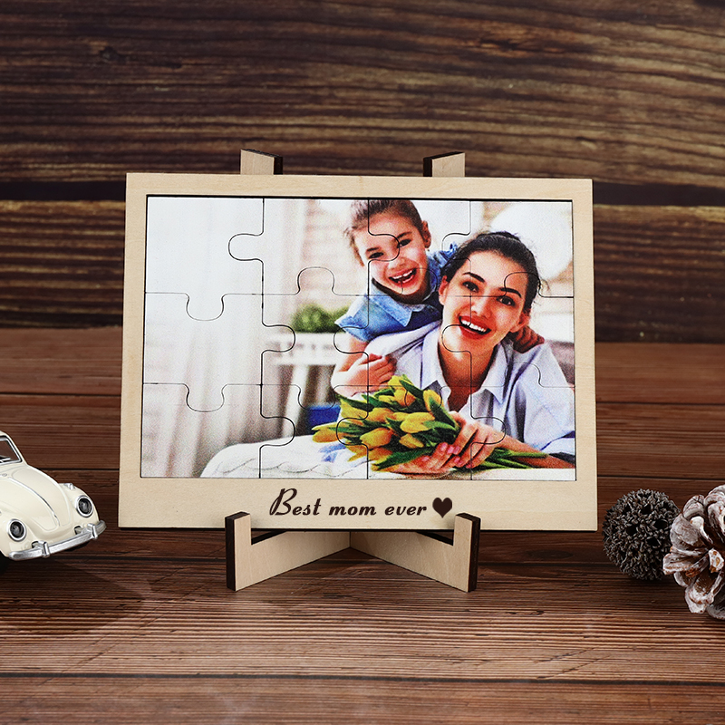 Custom Wooden Photo Puzzle Frame Gift with Custom Picture