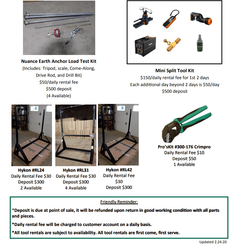 Tool Rental Program