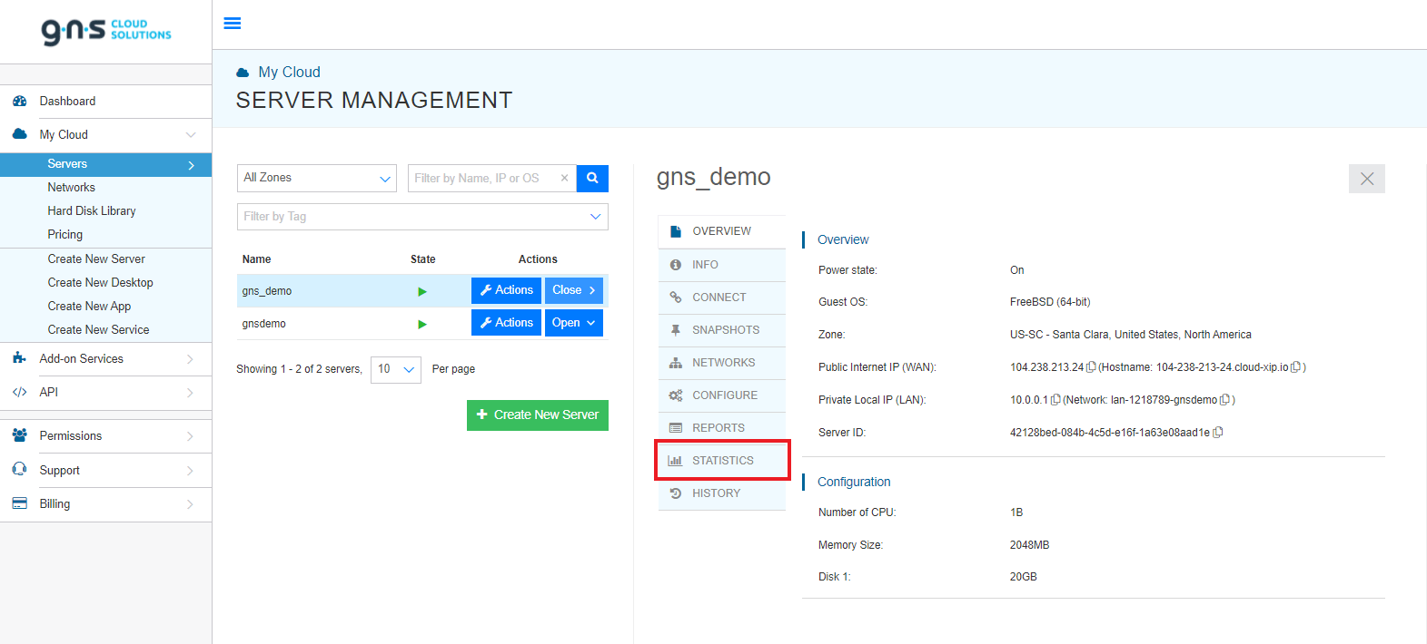 Monitoring Server Resource Utilization Statistics GNS