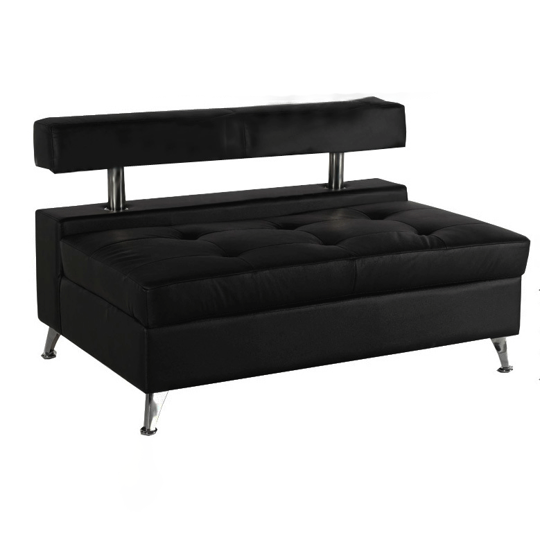 VIP Black Modular Armless Sofa All Night Long Entertainment