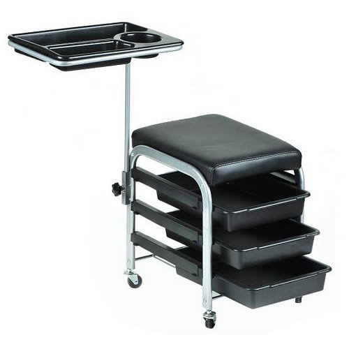 Portable Pedicure Manicure Nail Cart Trolley Stool Chair Salon SPA With