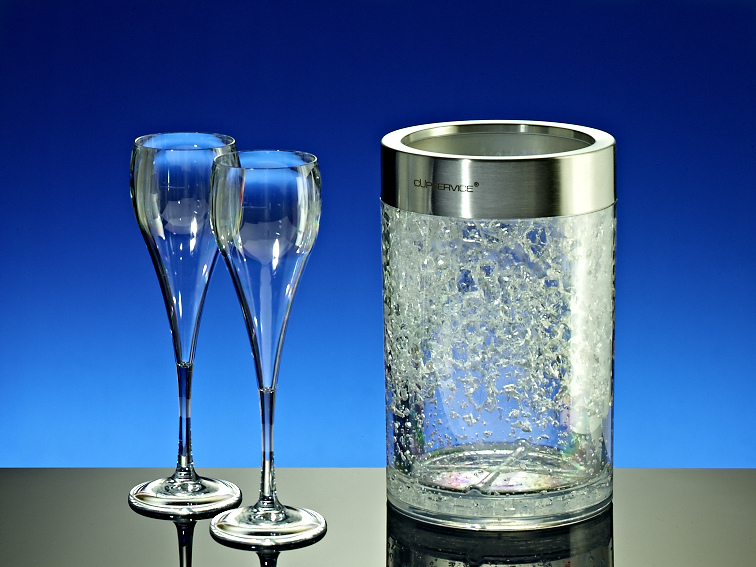 RAFRAICHISSEUR DE BOUTEILLES *** CRISTAL GIVRÈ ASPECT