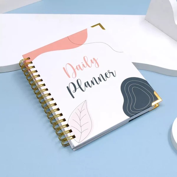 High Quality Metal Corner Hardcover Daily Planner Printing Service